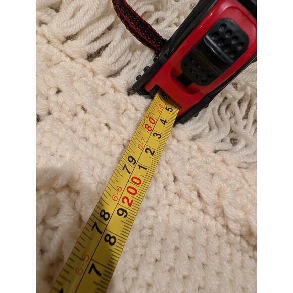 Vintage Crochet Afghan Blanket Southwestern Boho Fringe Throw 68" x 80" Cabin... - Picture 6 of 10